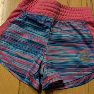 Reebok Pink and Blue Striped Shorts